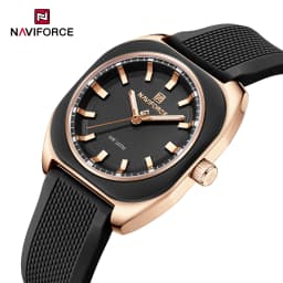 NAVIFORCE Fashion Women's Casual Elegant Simple Polygon Quartz Silicone Watch Gift for Women Wristwatch Casual Relogio Feminino