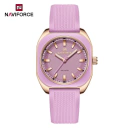 NAVIFORCE Fashion Women's Casual Elegant Simple Polygon Quartz Silicone Watch Gift for Women Wristwatch Casual Relogio Feminino
