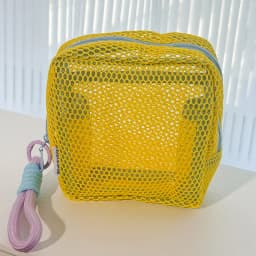 Storage Bag Dopamine Fashionable Trendy Travel Business Trip High-capacity Mesh Portable Makeup Bag Lipstick Earphone Coin Purse
