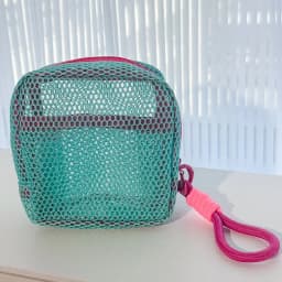 Storage Bag Dopamine Fashionable Trendy Travel Business Trip High-capacity Mesh Portable Makeup Bag Lipstick Earphone Coin Purse