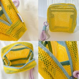 Storage Bag Dopamine Fashionable Trendy Travel Business Trip High-capacity Mesh Portable Makeup Bag Lipstick Earphone Coin Purse