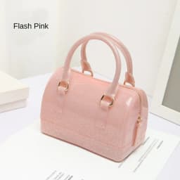Portable PVC Jelly Crossbody Bags Candy Transparent Waterproof Shoulder Bag Handbag Women's Bucket Bag