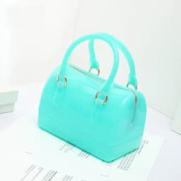 Portable PVC Jelly Crossbody Bags Candy Transparent Waterproof Shoulder Bag Handbag Women's Bucket Bag