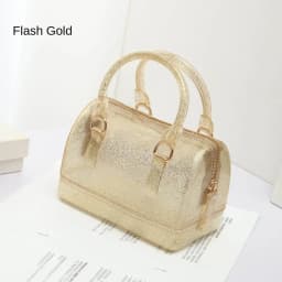 Portable PVC Jelly Crossbody Bags Candy Transparent Waterproof Shoulder Bag Handbag Women's Bucket Bag