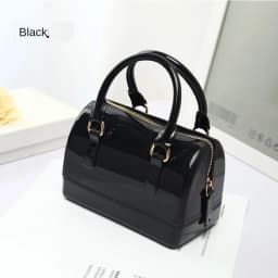 Portable PVC Jelly Crossbody Bags Candy Transparent Waterproof Shoulder Bag Handbag Women's Bucket Bag