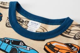 Children's Clothes 100% Cotton Pajama Set for Boys, Fully Printed Cartoon Car Children's Sleepwear Set for 1-8 Years