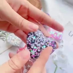 Sequin Heart Retractable Badge Reel Lanyards ID Name Card Badge Holder Nurse Pink Employee Card Alligator Clip Office Supplies