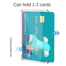New Magnetic Clear Wallet Plastic Strong Adsorption Card Holder Portable Card Slots Cover for iPhone 16 15 Pro Max 14 13 12 Men