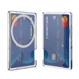 New Magnetic Clear Wallet Plastic Strong Adsorption Card Holder Portable Card Slots Cover for iPhone 16 15 Pro Max 14 13 12 Men