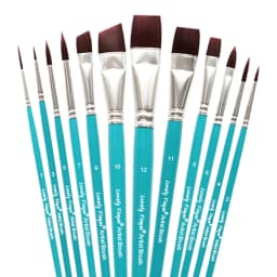 Face Paint Brushes, 12/24PCS Artist Acrylic Paint Brush Set for Face Body Shoe Painting, Ideal for Cosplay Party Stage Makeup