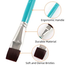 Face Paint Brushes, 12/24PCS Artist Acrylic Paint Brush Set for Face Body Shoe Painting, Ideal for Cosplay Party Stage Makeup