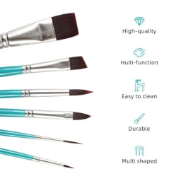 Face Paint Brushes, 12/24PCS Artist Acrylic Paint Brush Set for Face Body Shoe Painting, Ideal for Cosplay Party Stage Makeup