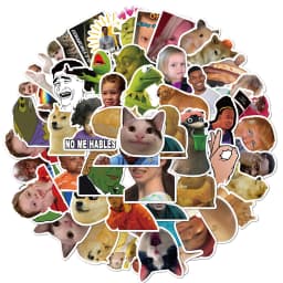50pcs/Bag,Funny memes Pack Stickers,Waterproof,Be Suitable for Skateboard DlY Luggage LaptopPhone Creative Stationery Toys