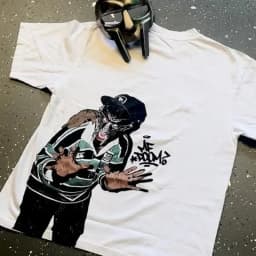 Sopula Vintage The Illest Villain Mf Doom Graphic Casual Street Basketball T-Shirt Harajuku Oversized T Shirt Graphic T Shirts