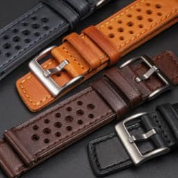 Hemsut Genuine Leather Watch Band Quick Release Italian Cowhide Rrist Straps For Man Soft Breathable 18 20 22 24mm