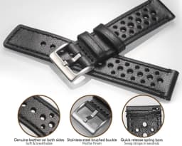 Hemsut Genuine Leather Watch Band Quick Release Italian Cowhide Rrist Straps For Man Soft Breathable 18 20 22 24mm