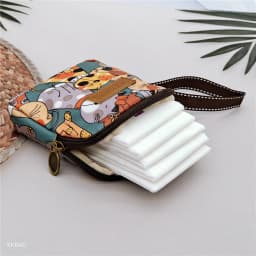 Girl Napkin Credit Card Holder Headphone Case Coin Clip Sanitary Bag Change Purse Tamper-Proof Storage Bag Sanitary Mat Bag