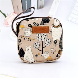Girl Napkin Credit Card Holder Headphone Case Coin Clip Sanitary Bag Change Purse Tamper-Proof Storage Bag Sanitary Mat Bag
