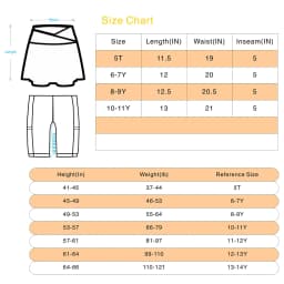 Girls Tennis Athletic Skirt with Side Pocket Shorts High Waist Active Skort for Girls Kids Teen FW103