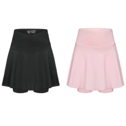 Girls Tennis Athletic Skirt with Side Pocket Shorts High Waist Active Skort for Girls Kids Teen FW103