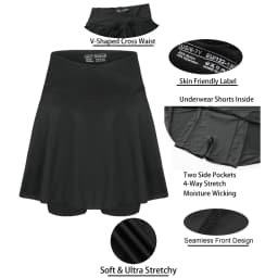 Girls Tennis Athletic Skirt with Side Pocket Shorts High Waist Active Skort for Girls Kids Teen FW103
