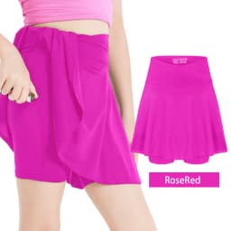 Girls Tennis Athletic Skirt with Side Pocket Shorts High Waist Active Skort for Girls Kids Teen FW103