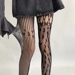 Women Sexy Lace Fishnet Stockings Lolita Hollow Out Solid Pantyhose Women's Irregular Exposed Skin Tights Slim Y2kBody Stockings