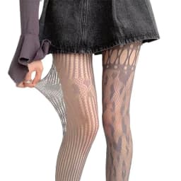 Women Sexy Lace Fishnet Stockings Lolita Hollow Out Solid Pantyhose Women's Irregular Exposed Skin Tights Slim Y2kBody Stockings