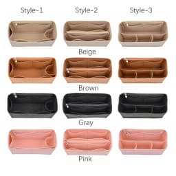 Felt Insert Liner Purse Organiser Pouch Handbag Tote Bag Internal Bag For Liz Visetos, 3 Style