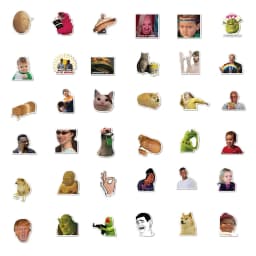 50pcs/Bag,Funny memes Pack Stickers,Waterproof,Be Suitable for Skateboard DlY Luggage LaptopPhone Creative Stationery Toys