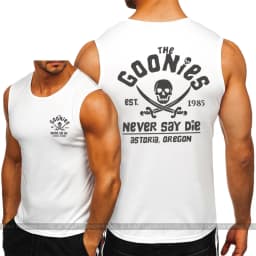 God Never Say Die Printed Sleeveless Tank 100% Cotton Sport Graphic Tee for Men and Women Classic Streetwear