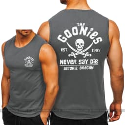 God Never Say Die Printed Sleeveless Tank 100% Cotton Sport Graphic Tee for Men and Women Classic Streetwear