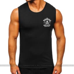God Never Say Die Printed Sleeveless Tank 100% Cotton Sport Graphic Tee for Men and Women Classic Streetwear