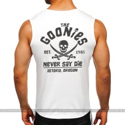 God Never Say Die Printed Sleeveless Tank 100% Cotton Sport Graphic Tee for Men and Women Classic Streetwear
