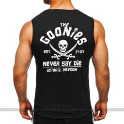 God Never Say Die Printed Sleeveless Tank 100% Cotton Sport Graphic Tee for Men and Women Classic Streetwear