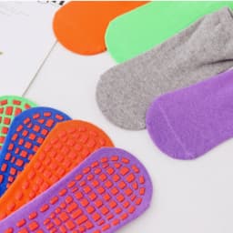 Random 5 Pairs of Trampoline Socks for Men and Women, Dotted Non-Slip Socks, Floor Socks, Adult Yoga Socks