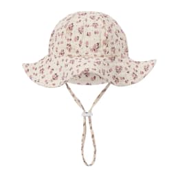 Floral Print Baby Bucket Hats Adjustable Solid Caps for Infant Boys Girls Sunscreen Outdoor Beanies Beach Fishing Headwraps