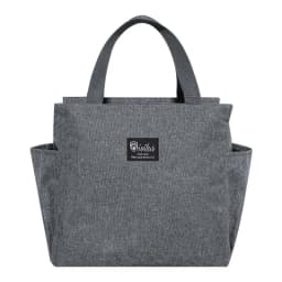 1PC Insulated Lunch Bag With 2 Side Pockets Large Capacity Thermal Lunch Box Bag To School Picnic Work Insulated Freezer Bag