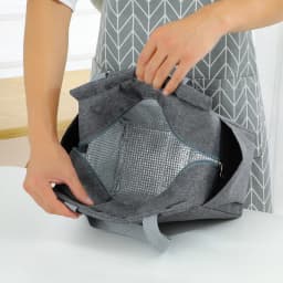 1PC Insulated Lunch Bag With 2 Side Pockets Large Capacity Thermal Lunch Box Bag To School Picnic Work Insulated Freezer Bag