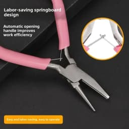 Needle Pliers DIY Hand Accessories Tools, 5 Inch Mini Pliers, Wire Winding Pliers, Jewelry Pliers, Half Groove and Half Round Mo