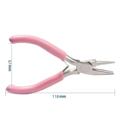 Needle Pliers DIY Hand Accessories Tools, 5 Inch Mini Pliers, Wire Winding Pliers, Jewelry Pliers, Half Groove and Half Round Mo
