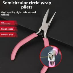 Needle Pliers DIY Hand Accessories Tools, 5 Inch Mini Pliers, Wire Winding Pliers, Jewelry Pliers, Half Groove and Half Round Mo