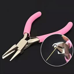 Needle Pliers DIY Hand Accessories Tools, 5 Inch Mini Pliers, Wire Winding Pliers, Jewelry Pliers, Half Groove and Half Round Mo