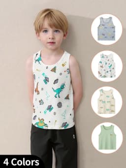 1/3/4 Pcs Children's Four Seasons Thin Solid Color Joker Vest Boy Loose And Comfortable Bottoming Shirt Girl Sweet And Lovely T