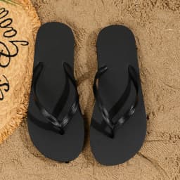 Women's Summer Casual Solid Colour Lightweight Comfortable Non-Slip Bathroom Beach Pool EVA Round Head Flat Bottom Flip-Flops