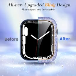 Women Crystal Diamond Case For Apple Watch 11 10 46mm 42mm Screen Glass Protective Shell iWatch 9 8 7 6 5 SE 45mm 41mm 44mm 40mm