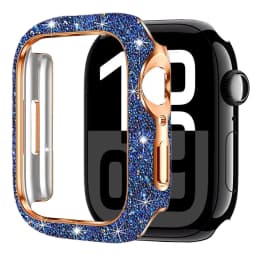 Women Crystal Diamond Case For Apple Watch 11 10 46mm 42mm Screen Glass Protective Shell iWatch 9 8 7 6 5 SE 45mm 41mm 44mm 40mm