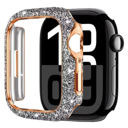 Women Crystal Diamond Case For Apple Watch 11 10 46mm 42mm Screen Glass Protective Shell iWatch 9 8 7 6 5 SE 45mm 41mm 44mm 40mm