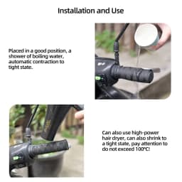 SEAMETAL Motorcycle Handlebar Covers Motorbike Heat Shrinkable Grip Cover Anti Slip Safety Brake Grip Sleeve Protector Covers