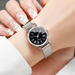 Fashion Roma Dial Women Quartz Watch Casual Mesh Band Ladies Wristwatches Reloj Mujer(Without Box)